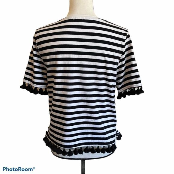 See and Be Seen Striped Top with Tassel Trim - S - Picture 10 of 10